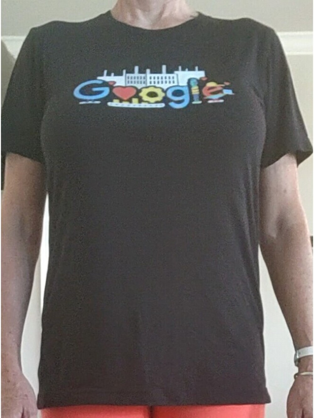 Bella+Canvas Black Google Graphic T-Shirt Medium